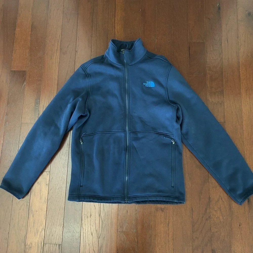 The North Face Men’s FleeceJacket Navy Blue Sz Large Full Zip Zipped Pockets
